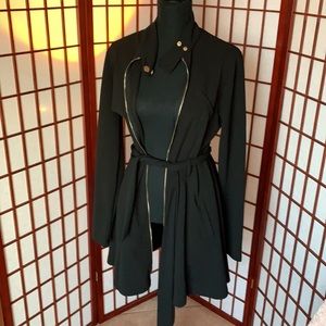 jacket dress with gold hardware